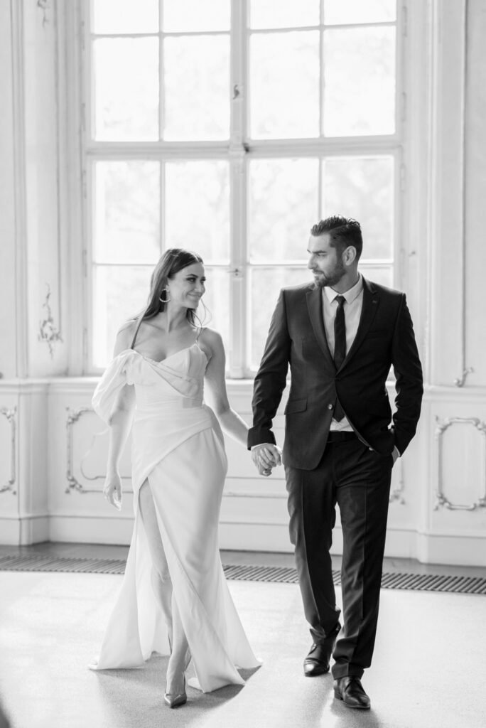 Elegáns esküvői séta – Meghitt pillanat egy különleges helyszínen