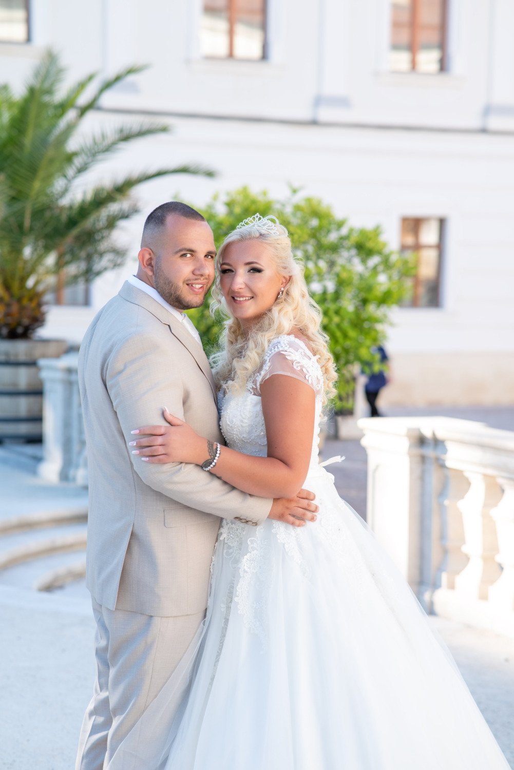 Romantikus esküvői fotózás a Gödöllői Kastélyban