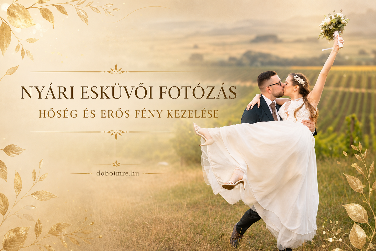 Nyári esküvői fotózás szőlőültetvényen: hogyan kezeld a hőséget és erős fényt – doboimre.hu